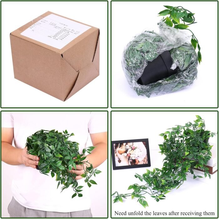Whonline Fake Hanging Plants, Artificial Small Potted Plants for Indoor Outdoor Aesthetic Office Living Room Shelf Decor (1 Pack) - Image 4