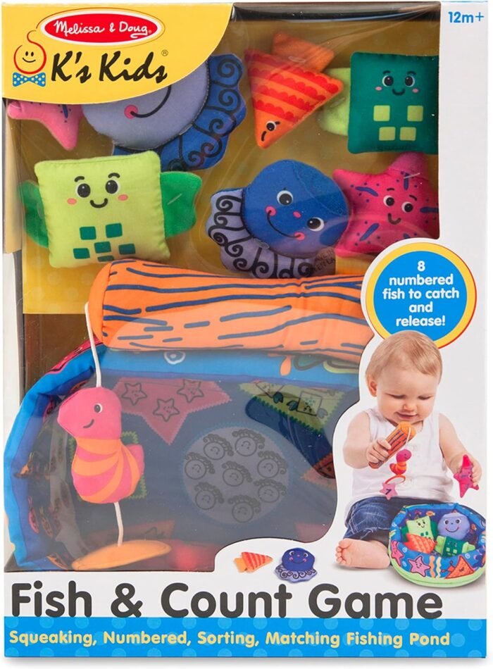 Melissa & Doug K's Kids Fish and Count Learning Game With 8 Numbered Fish to Catch and Release - Image 3