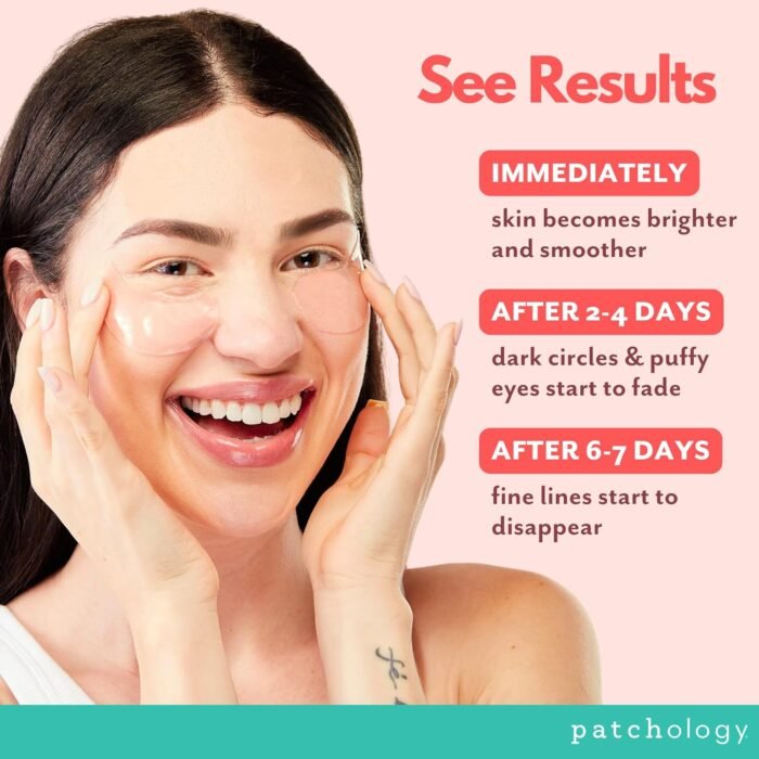 Patchology Hydrating Under Eye Patches for Dark Circles, Serve Chilled Hyaluronic Acid Serum Under Eye Mask protects and softens skin, Rose Eye Mask Skincare Treatment (5 Pairs) - Image 6