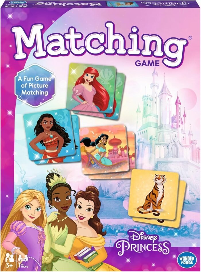 Wonder Forge Disney Princess Matching Game-Fun & Quick Memory Game for Kids | Engaging Toy for Ages 3-5 Years | Features Beloved Disney Princesses | Ideal for Solo or Family Play (Packaging May Vary) - Image 2