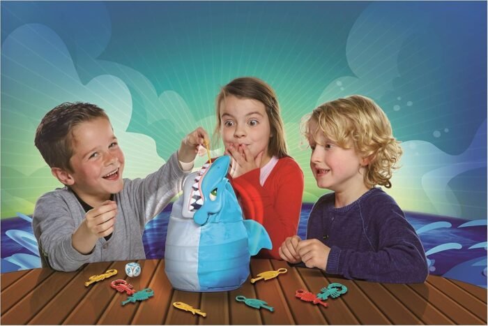Shark Bite -- Roll the Die and Fish for Colorful Sea Creatures Before the Shark Bites Game! by Pressman Blue Sky, 5" - Image 5