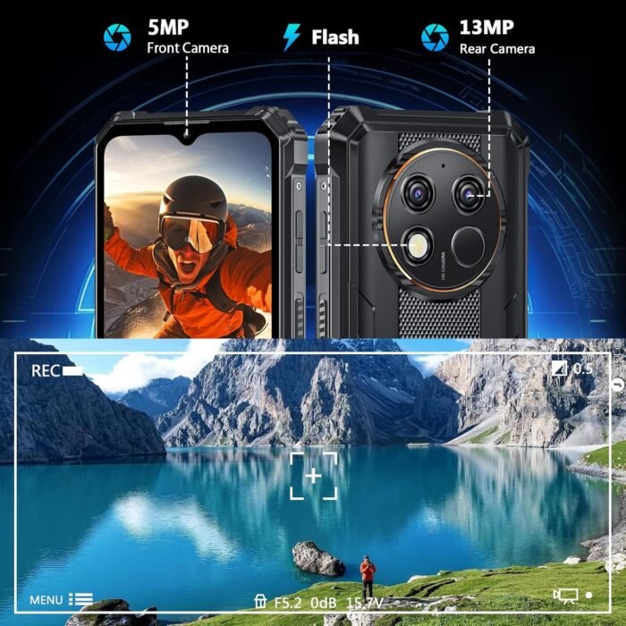 OUKITEL WP28S Rugged Smartphone - Android 14 Rugged Phone Unlocked, Octa Core 16GB 128GB 1TB Expansion,10600mAh Battery IP68 Waterproof Cell Phone, 6.52" FHD+,4G Dual Sim,NFC,OTG,GPS,T-Mobile,BT5.0 - Image 6