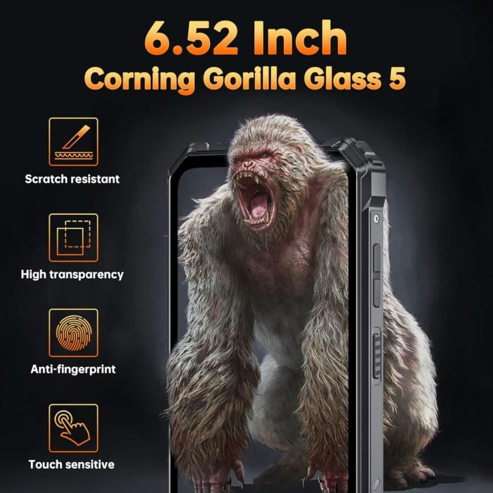 OUKITEL G1 Rugged Smartphone Unlocked - 24+256GB/1TB Android 14 Rugged Cellphones, 6.52” HD Display 48MP Rear Camera 10600mAh Battery IP68/IP69K Waterproof Phone, Dual Sim/NFC/Fingerprint 2024 - Image 5
