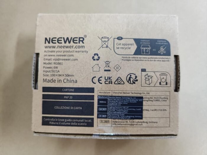 NEEWER Magnetic RGB Video Light, 360° Full Color RGB61 LED Camera Light with 3 Cold Shoe Mounts/CRI 97+/20 Scene Modes/2500K-8500K/2000mAh Rechargeable Portable Photography Selfie Lighting - Image 10