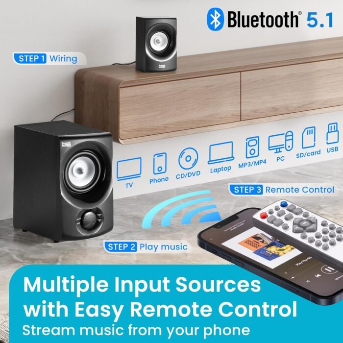 Acoustic Audio AA5171 5.1 Surround Sound Bluetooth Home Entertainment System - Image 4