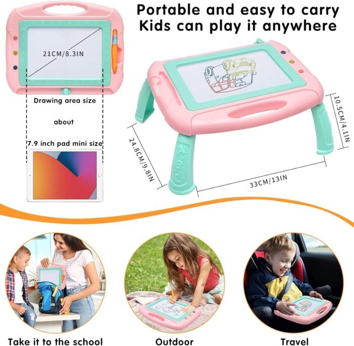 Toys for 1-2 Year Old Girls,Magnetic Drawing Board Toddler Toys for Girls Boys,Erasable Doodle Board Kids Toys,Birthday Gifts for 1 2 3 Year Old Girl - Image 6
