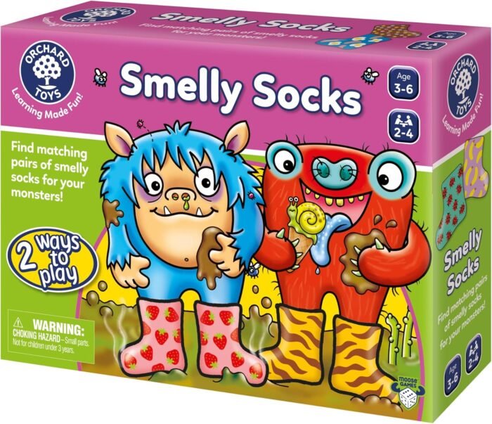 ORCHARD TOYS Moose Smelly Socks Game. Find Matching Pairs of Socks for Your Monsters! for Ages 3-6 and 2-4 Players - Image 12