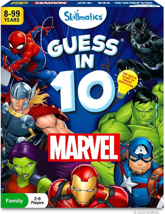 Skillmatics Collectible Card Game - Guess in 10 Marvel, Stocking Stuffers, Perfect for Kids, Teens, Adults Who Love Avengers, Spiderman, Iron Man, Gifts for Ages 8, 9, 10 and Up