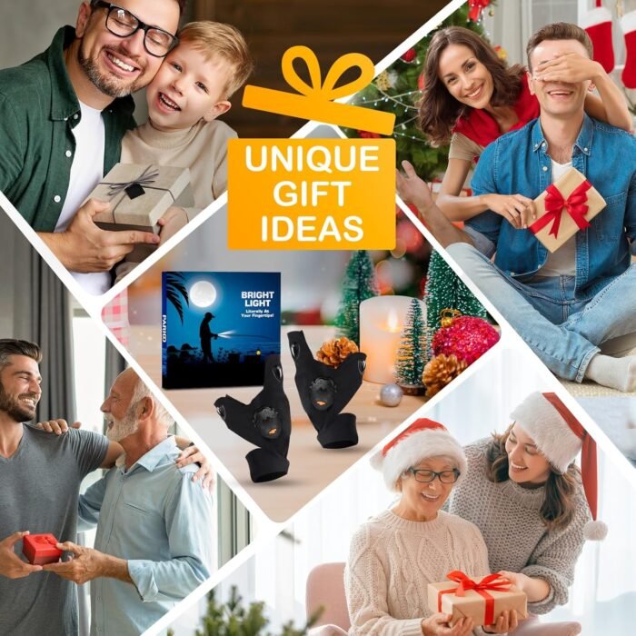 LED Flashlight Gloves Stocking Stuffers For Men Christmas Birthday Gifts For Dad Adults Him Husband Grandpa White Elephant Father's Day Cool Gadgets For Camping Fishing Car Repairing Gloves With Light - Image 2