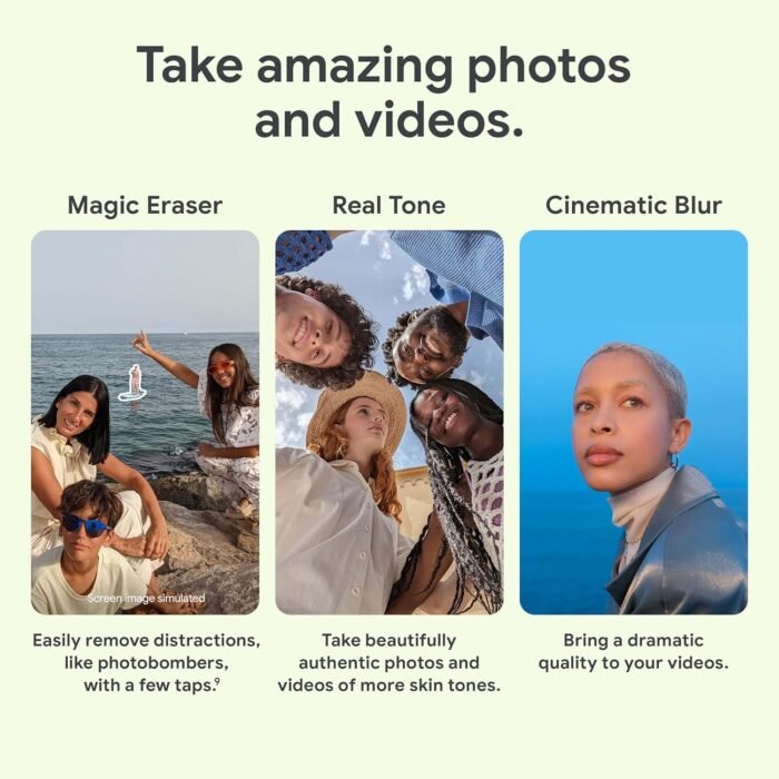 Google Pixel 7-5G Android Phone - Unlocked Smartphone with Wide Angle Lens and 24-Hour Battery - 128GB - Obsidian - Image 2