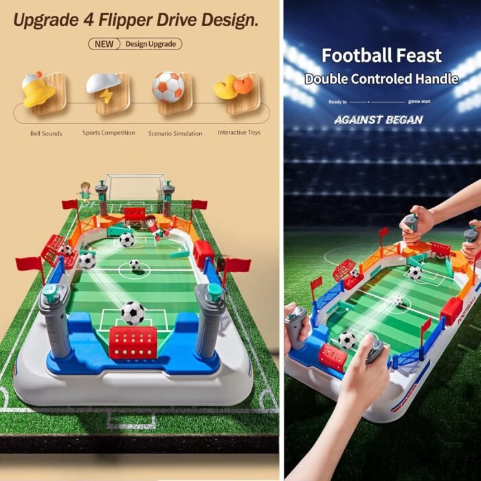 Mini Foosball Games 2022 New Tabletop Football Soccer Pinball for Indoor Game Room, Table Top Foosball Desktop Sport Board Game for Adults Kids Family Game - Image 2