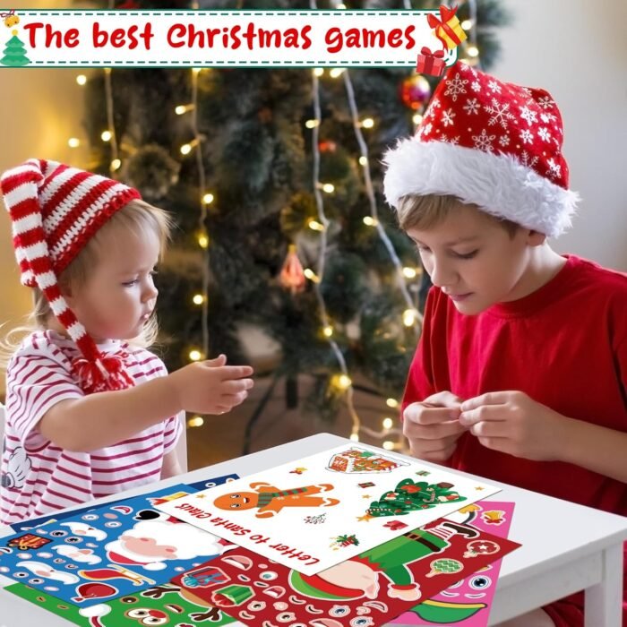 OHOME Christmas Stickers - Stocking Stuffers for Kids - DIY Christmas Crafts for Kids - Kids Christmas Gifts Activity Party Favors Supplies | Christmas Games | Toddler Stocking Stuffers(24 Sheets) - Image 6