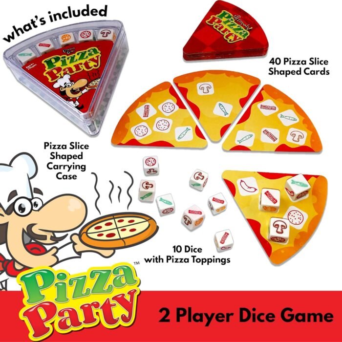 University Games, Pizza Party Dice Game, Dice Game for Kids and Families, Ages 6+ - Image 2