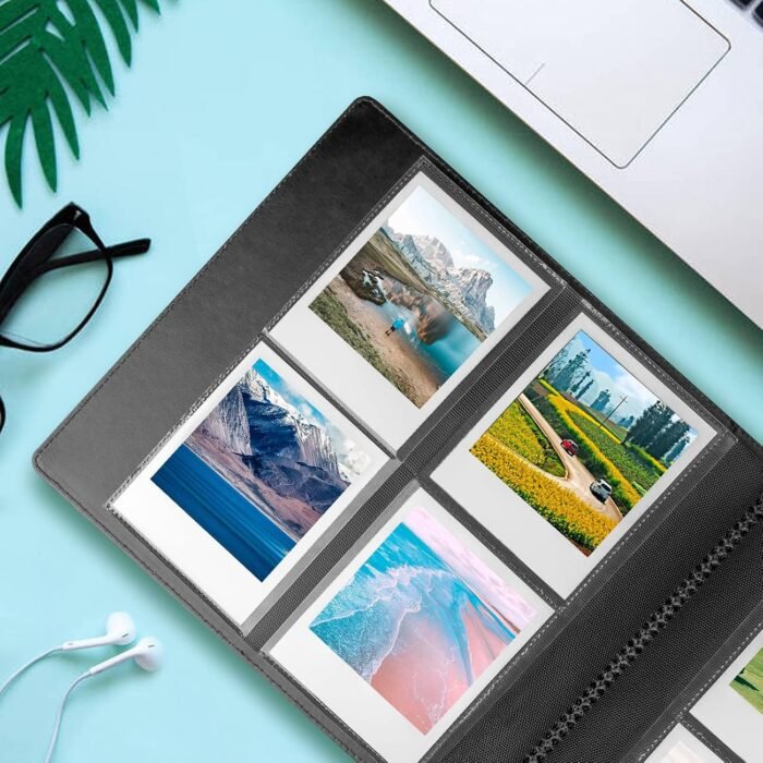 192 Pockets Photo Album for Fujifilm Instax Wide 300, Polaroid 600 i-Type 3.5x4.5 Inch Film Album, Compatible with Polaroid Now OneStep2 OneStep+ Instant Camera, POP Lab Print Camera (Black) - Image 7