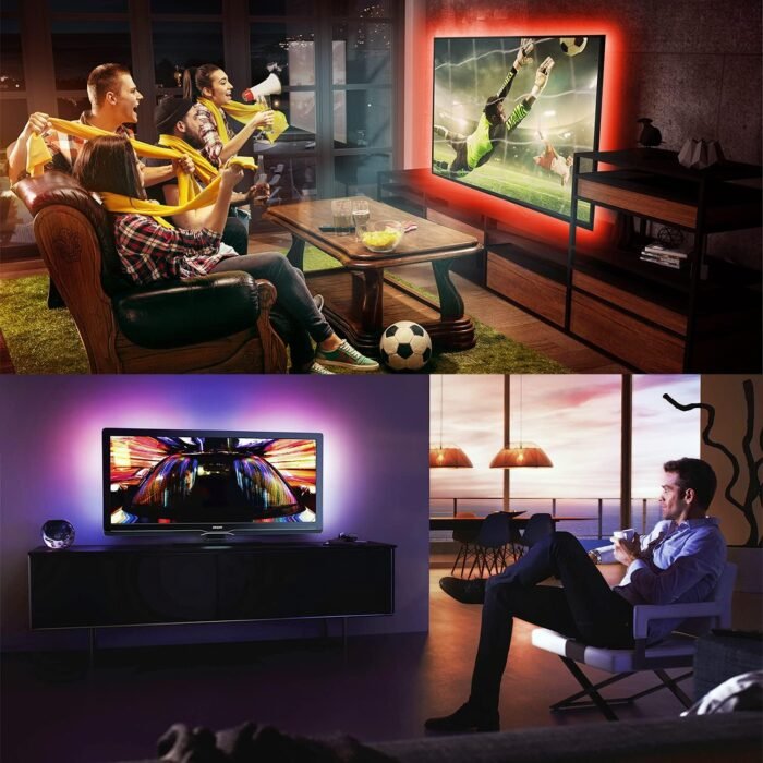 DAYBETTER LED Lights for TV 65 Inch,TV Led Backlight,15ft Led TV Lights,USB Led Strip Lights for TV 65-75 inch with Remote,Room Led Lights for Bedroom Bluetooth,HDTV Mood Lighting,Gaming Room Decor - Image 5