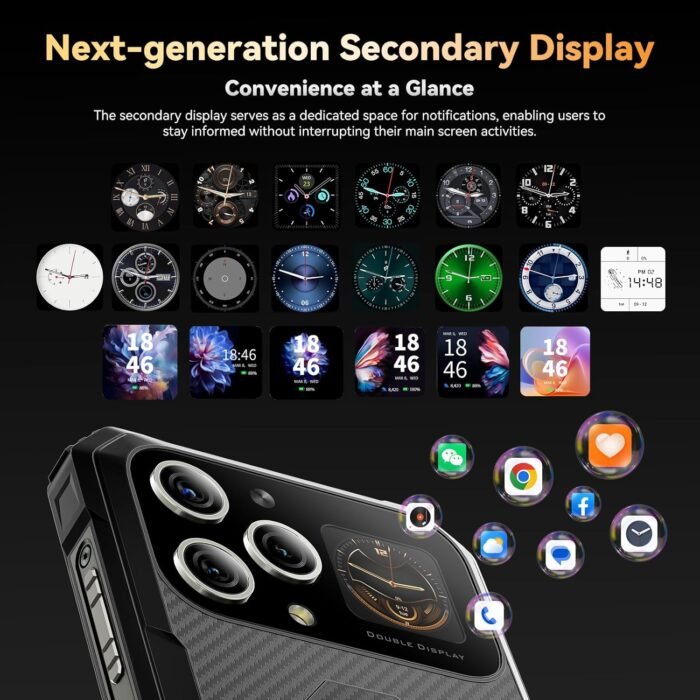 Blackview BL8000 5G Rugged Smartphone, 24GB+512GB SD 2TB Rugged Phones, 6.78" 2.4K 120Hz Android 13 Phones +1.32" Back Display, 50MP+16MP Camera, 8800mAh/33W, IP68 Waterproof, 5G LTE, Fingerprint/NFC - Image 4
