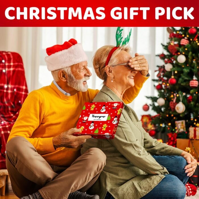 HAPPYPOP Christmas Gifts Stocking Socks For Men Women - Secret Santa Socks Xmas Stocking Stuffers For Mom Dad, Santa Socks For Christmas - Image 2