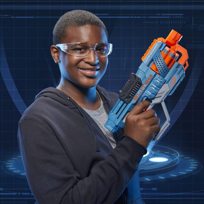 NERF Elite 2.0 Commander RD-6 Dart Blaster, 12 Darts, 6-Dart Rotating Drum, Outdoor Toys, for Kids, Ages 8+ - Image 6