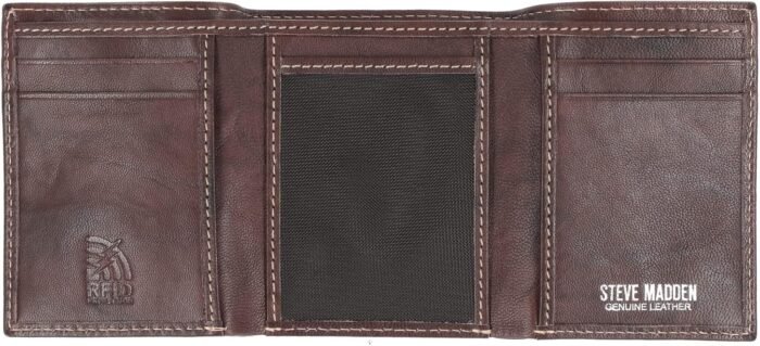 Steve Madden Men's RFID Trifold Wallet with Id Window - Image 2