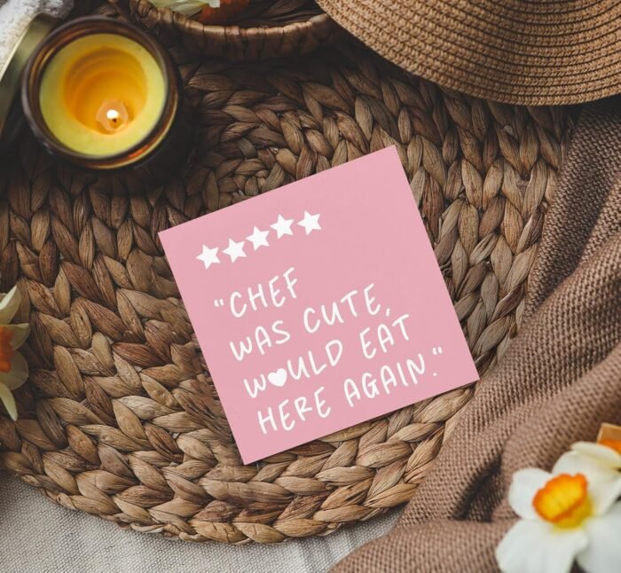 Chef Was Cute Would Eat Here Again Sign Pink, Pink Kitchen Home Decor Sign, Cute Preppy Kitchen Decor Wood Sign Home Decor for Girly Dining Room Restaurant - Image 3