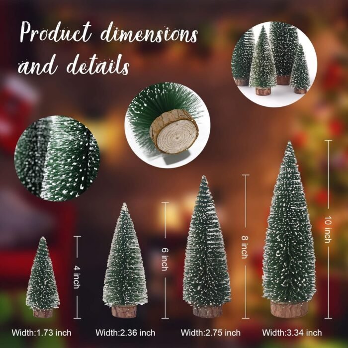 Desktop Miniature Pine Tree Tabletop Christmas Tree Small Pine Tree Decor Christmas Tree Toppers - Image 4