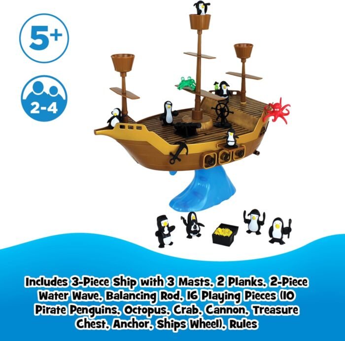 Don’t Rock the Boat Board Game - Kids Games, Family Games for Kids and Adults, Board Games for Family Night, Multi-Player Board Games, Builds Hand & Eye Coordination, Balancing Toy, Ages 5+ - Image 2