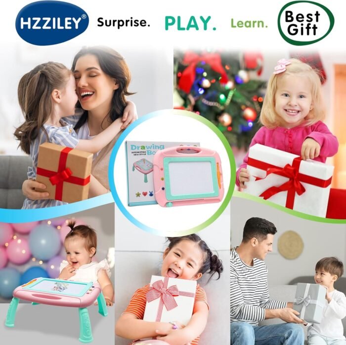 Toys for 1-2 Year Old Girls,Magnetic Drawing Board Toddler Toys for Girls Boys,Erasable Doodle Board Kids Toys,Birthday Gifts for 1 2 3 Year Old Girl - Image 2