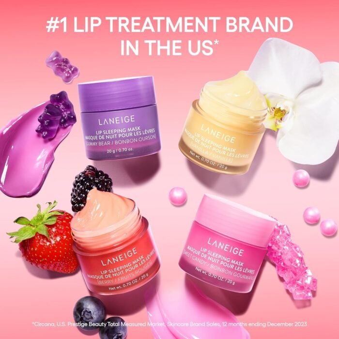 LANEIGE Lip Sleeping Mask: Nourish, Hydrate, Vitamin C, Murumuru & Shea Butter, Antioxidants, Flaky, Dry Lips - Image 6