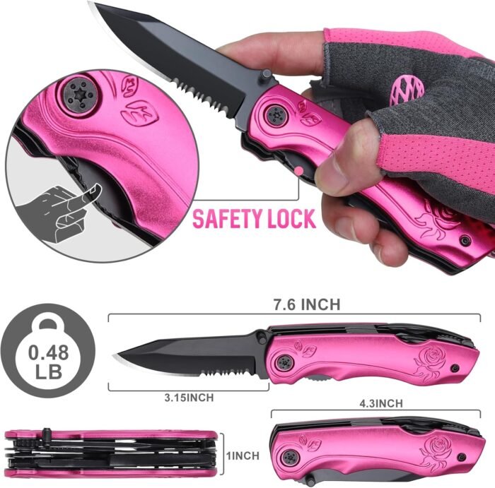 Womens Mom Gifts for Christmas, Stocking Stuffers for Women, Pin-k Pocket Multitool for Women, Christmas Birthday Stocking Stuffers Gifts for Wife Girlfriend Her, Anniversary Mothers Day Gifts - Image 4