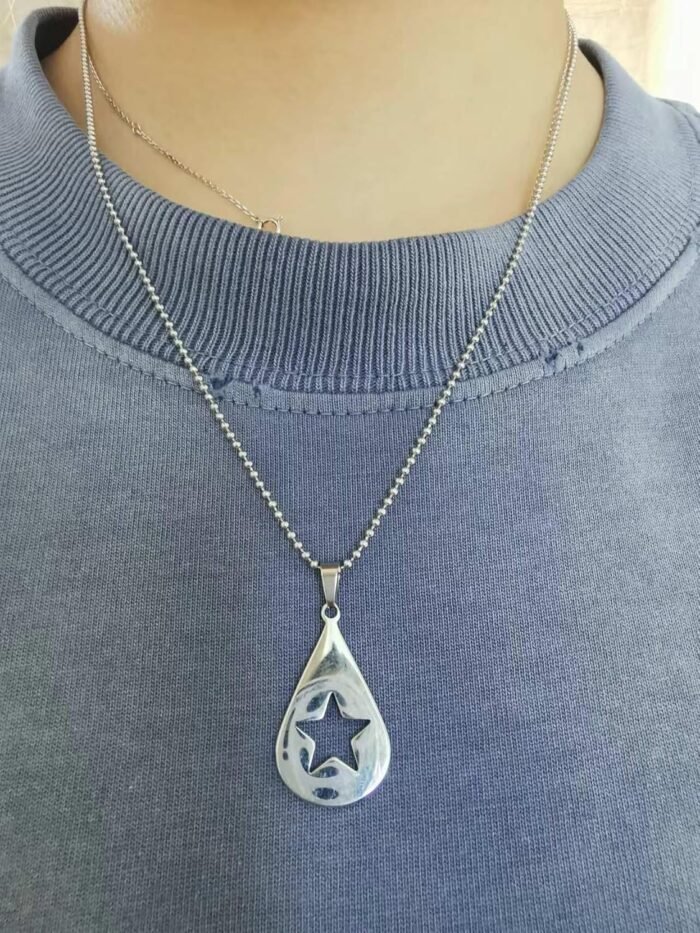 Guitar Pick Star Ball Chain Necklace Solid Stainless Ball Chain Music Inspired Gift Jewellery - Image 3