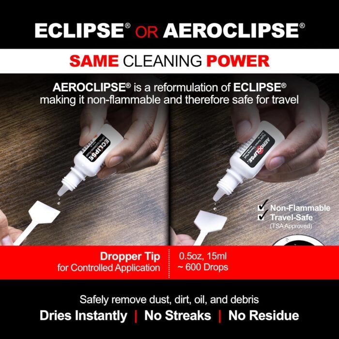 Sensor Cleaning Swab Kit - Eclipse Optic Cleaning Solution (0.5oz/15ml) + Type-2 Sensor Swab Ultra 17mm (Pack of 6) - for APS-C CMOS and CCD Sensors - Dust & Oil Remover - Image 7