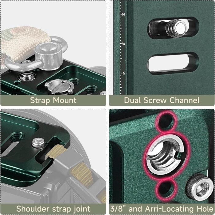 MINIFOCUS Quick Release Plate, 70mm Universal Camera Arca Swiss Plates with Wide D Stainless Steel Screw/Arca-Swiss Dovetail for DSLR Camera Tripod Ballhead - Image 3