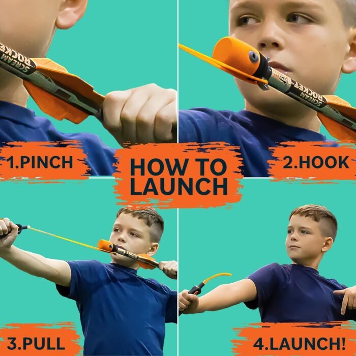 Toy Rocket Launcher for Kids: Outdoor Toys Slingshot Rockets Launchers - Best Gifts for Boys & Girls All Ages 8 & Up - Stocking Stuffers & Teen Boy Gifts for 8 9 10 11 12 13 Year Old Boys Gift Ideas - Image 5