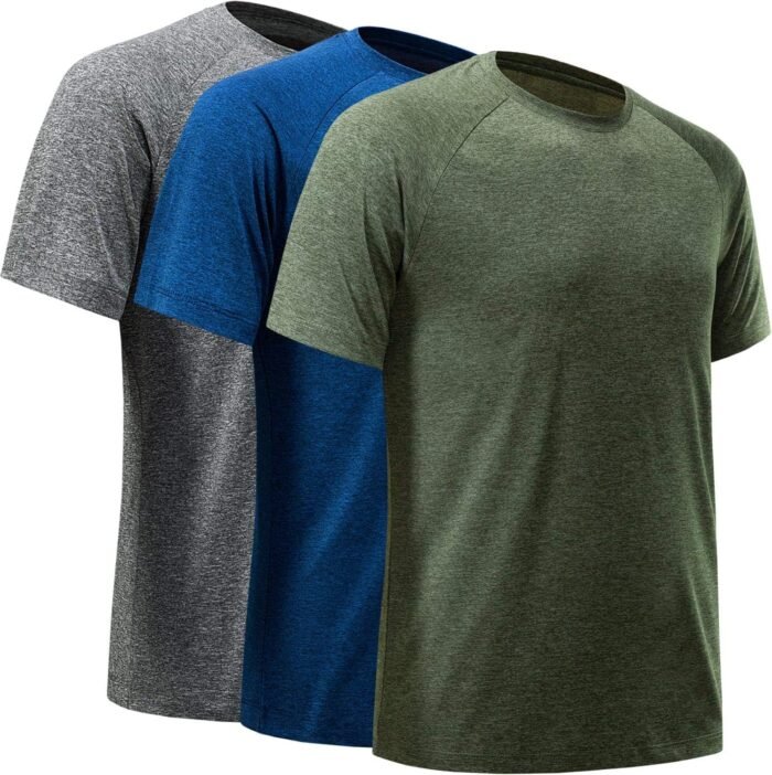 BALENNZ Workout Shirts for Men, Moisture Wicking Quick Dry Active Athletic Men's Gym Performance T Shirts
