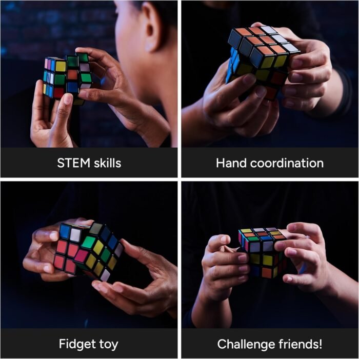 Rubik’s Cube, Phantom, 3x3 Cube Advanced Technology Difficult 3D Puzzle Travel Game Stress Relief Fidget Toy Activity Cube for Adults & Kids Ages 8+ - Image 4