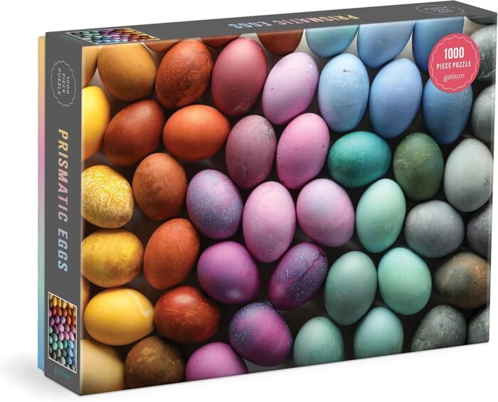 Galison Prismatic Dyed Easter Eggs – 1000 Piece Puzzle Fun and Challenging Activity with Bright and Bold Artwork of Eggs Arranged by Color - Image 3