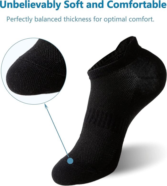 Irisbear Ankle Socks for Women, Running Athletic Low Cut Tab Socks Sports No Show Socks 6-Pairs - Image 5