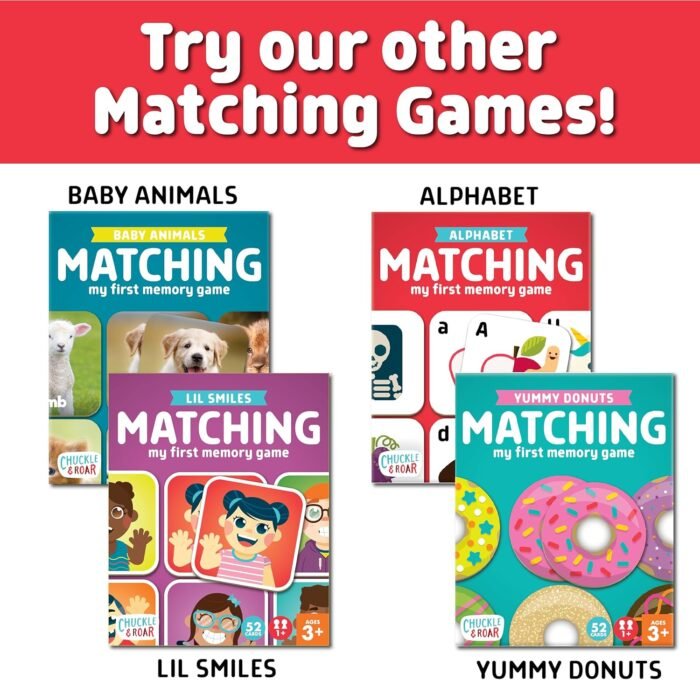 Chuckle & Roar - Matching Game Alphabet - Board Game for Kids 3 and up - Concentration Game for Toddlers - Preschool Game - Image 6