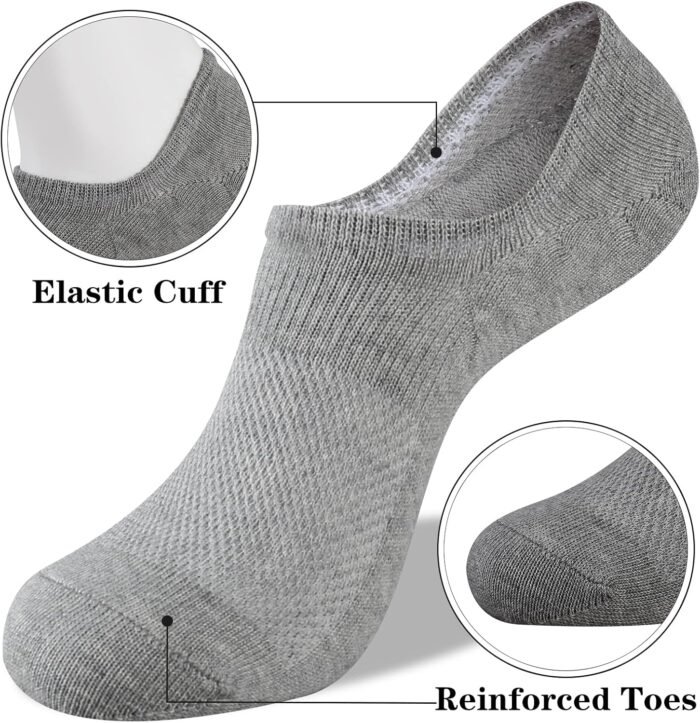 Heatuff No Show Socks Womens Cotton Low Cut Non Slip Casual Socks Invisible Flat Boat Liner Socks (6/9 Pairs) - Image 6
