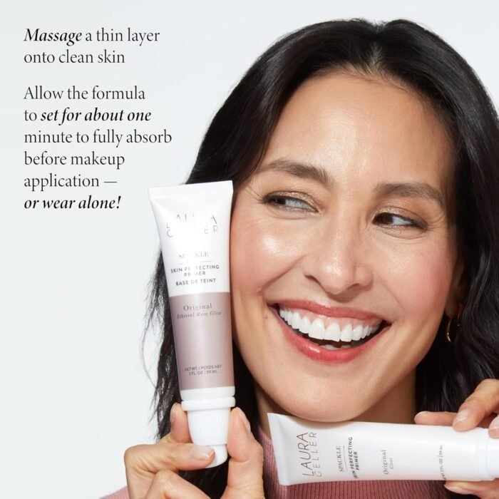 LAURA GELLER NEW YORK Spackle Primer - Ethereal Rose Glow - Super-Size 2 Fl Oz - Hyaluronic Acid Makeup Primer for Mature Skin - Image 7
