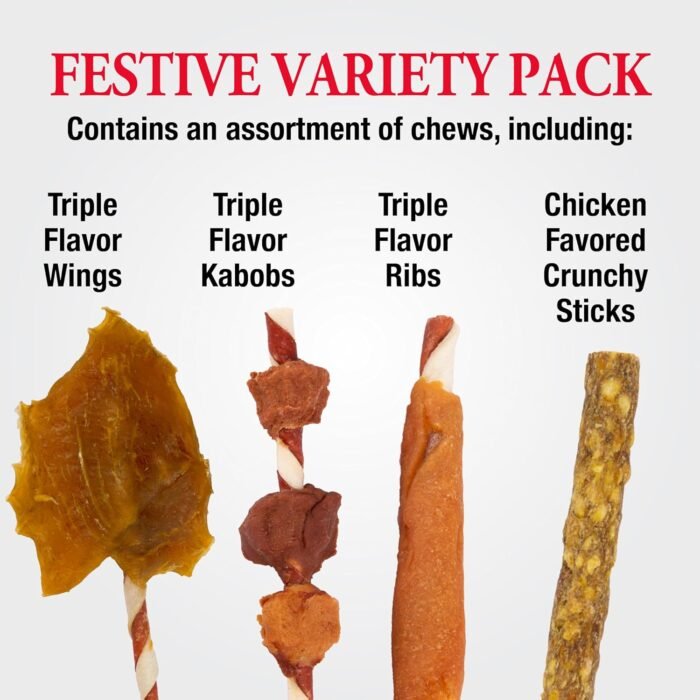 Good 'n' Fun Holiday Chews, Treat Your Dog to Fun Shaped Long Lasting Chews, Made Ingredients - Image 4