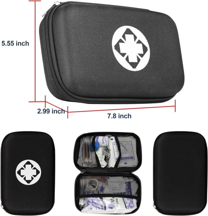 276Pcs Car First Aid Kit for Home Essentials First Aid Emergency Kit First Aid Kits Travel Equipment for Sport Outdoor Adventure Black angel wish - Image 7