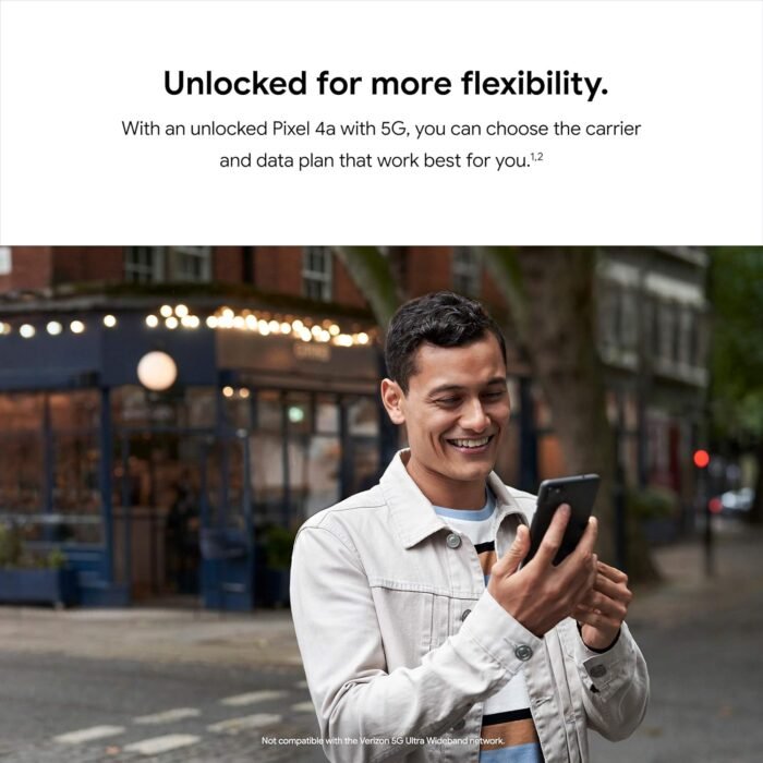 Google Pixel 4a with 5G - Android Phone - New Unlocked Smartphone with Night Sight and Ultrawide Lens - Just Black - Image 7