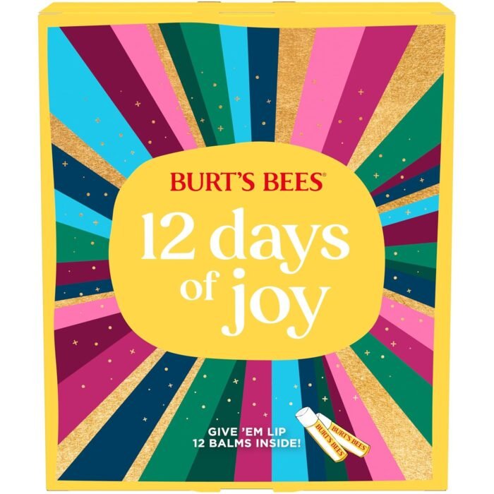 Burt's Bees Christmas Gifts, 12 Days of Joy Lip Balm Advent Calendar Gift Set, Moisturizing Lip Balm Pack Great for Stocking Stuffers, Tint-Free, Natural Origin Lip Treatment (12-Pack) - Image 11