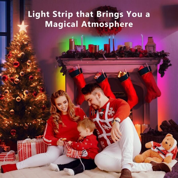 DAYBETTER RGB Smart IC LED Strip Lights, LED Lights for Bedroom, DIY Multiple Colors on One Line, App Control Color Changing Strip Lighting Music Sync Home Decor 16.4 ft - Image 3