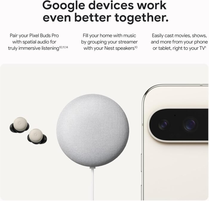 Google TV Streamer 4K - Fast Streaming Entertainment on Your TV with Voice Search Remote - Watch Movies, Shows, Live TV, and Netflix in 4K HDR - Smart Home Control - 32 GB of Storage - Porcelain - Image 6