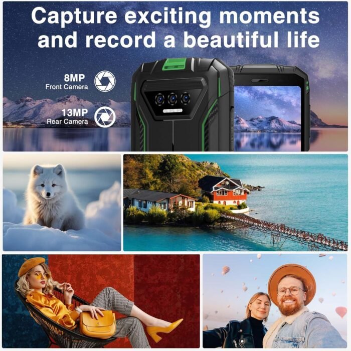 DOOGEE S41 MAX Rugged Smartphones, 16GB + 256GB/1TB Unlock Mobile Phones, Android 13 Rugged Phone, 6300mAh Battery, 5.5" HD+ Rugged Mobile Cell Phone, IP68/69K/Dual 4G SIM/Face ID/OTG/NFC/GPS, Green - Image 7