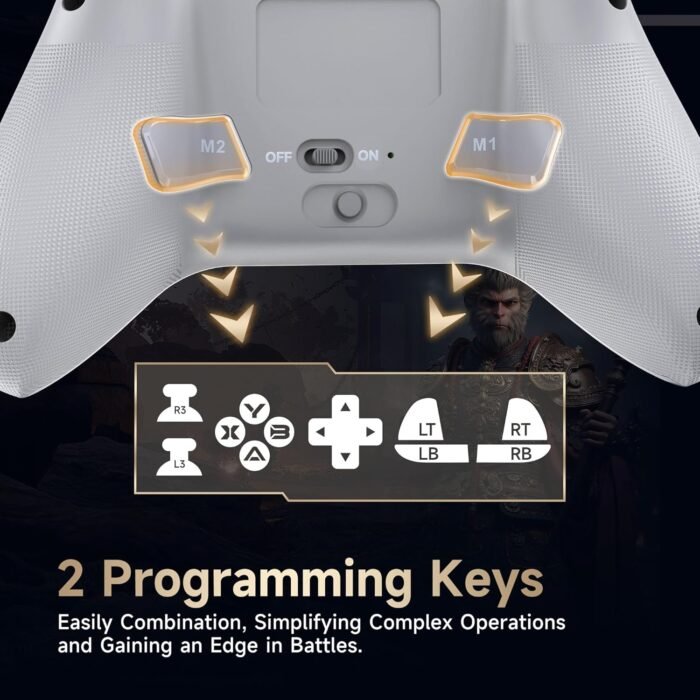 EasySMX X15 PC Controller - Enhanced Wireless Bluetooth Controller with Hall Joysticks/Hall Triggers/RGB Lighting - No Stick Drift, No Dead Zone - Work for Windows PC, Android, Steam and Switch - Image 7