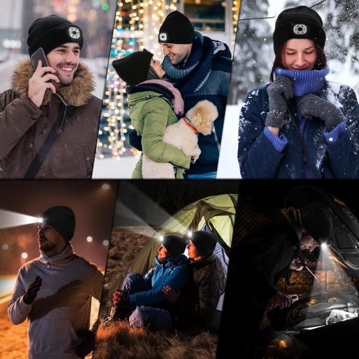 Stocking Stuffers for Adults Men Him, Led Beanie Hats for Men, Gifts for Men Dad Him, White Elephant Gifts for Adults, Mens Gifts for Christmas, Who Want Nothing, Cool Gadgets Stuff Tools for Men - Image 6