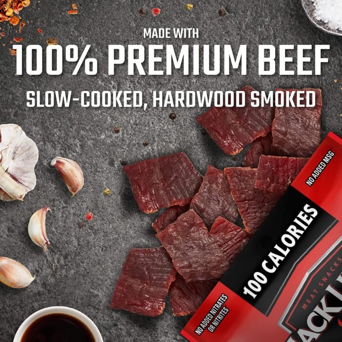 Jack Link's Beef Jerky Variety Pack - Includes Original and Teriyaki Flavors, On the Go Snacks, 13g of Protein Per Serving, Great Stocking Stuffers, Holiday Gifts for Men, 1.25 Oz (Pack of 9) - Image 4